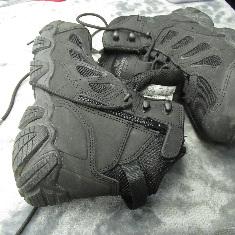 Thorogood Boots Unisex 6M‎ 8W Black Steel Toe 6